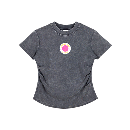 Heart Vintaged-Wash Bodycon Tee