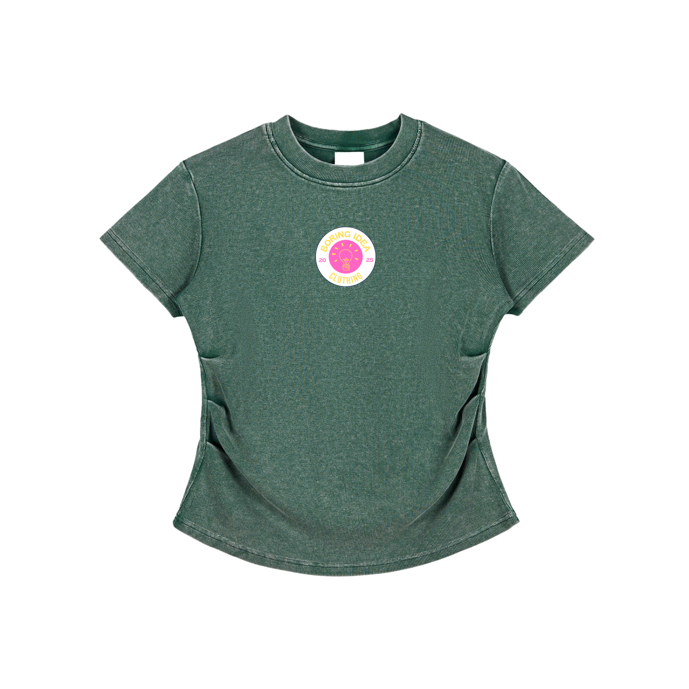 Heart Vintaged-Wash Bodycon Tee