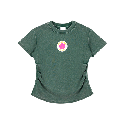 Heart Vintaged-Wash Bodycon Tee