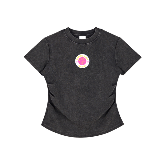 Heart Vintaged-Wash Bodycon Tee