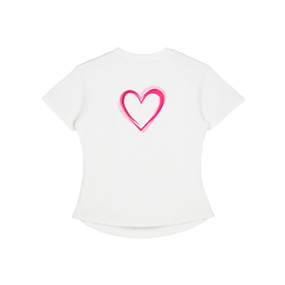 Heart Vintaged-Wash Bodycon Tee