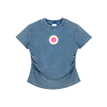 Heart Vintaged-Wash Bodycon Tee